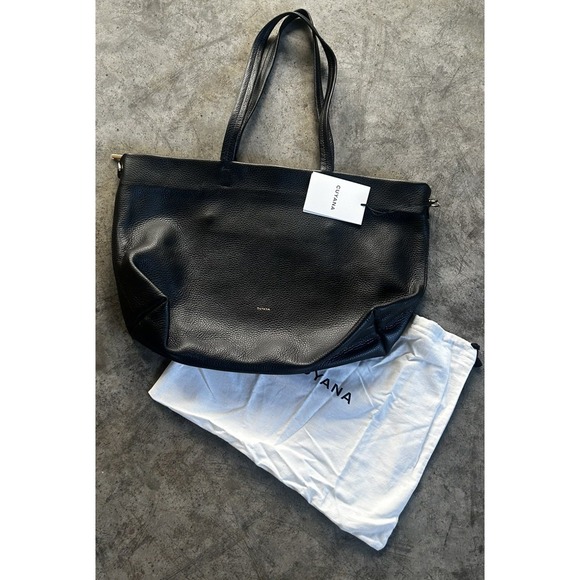 Cuyana Original Classic Zipper Black Tote Bag New With Dust Bag - Picture 5 of 13